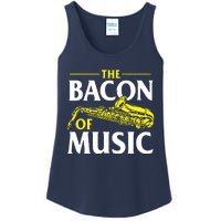 The Bacon Of Music Saxophone Player Saxophonist Jazz Ladies Essential Tank