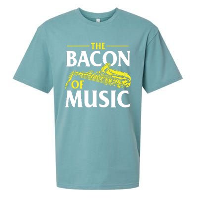 The Bacon Of Music Saxophone Player Saxophonist Jazz Sueded Cloud Jersey T-Shirt