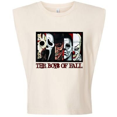 The Boyss Of Fall Horror Films Halloween Garment-Dyed Women's Muscle Tee