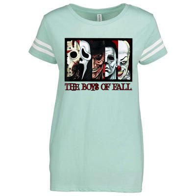 The Boyss Of Fall Horror Films Halloween Enza Ladies Jersey Football T-Shirt