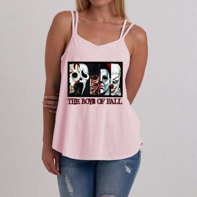 The Boyss Of Fall Horror Films Halloween Women's Strappy Tank