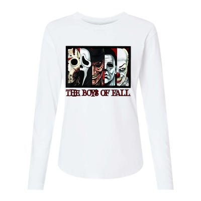 The Boyss Of Fall Horror Films Halloween Womens Cotton Relaxed Long Sleeve T-Shirt