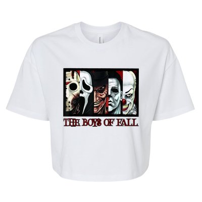 The Boyss Of Fall Horror Films Halloween Bella+Canvas Jersey Crop Tee