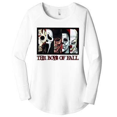 The Boyss Of Fall Horror Films Halloween Women's Perfect Tri Tunic Long Sleeve Shirt