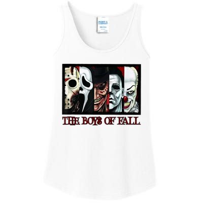 The Boyss Of Fall Horror Films Halloween Ladies Essential Tank