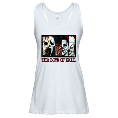 The Boyss Of Fall Horror Films Halloween Ladies Essential Flowy Tank