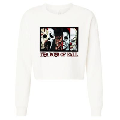 The Boyss Of Fall Horror Films Halloween Cropped Pullover Crew