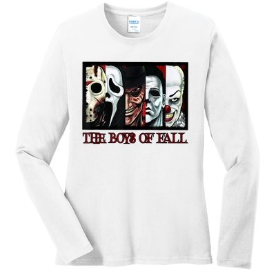 The Boyss Of Fall Horror Films Halloween Ladies Long Sleeve Shirt