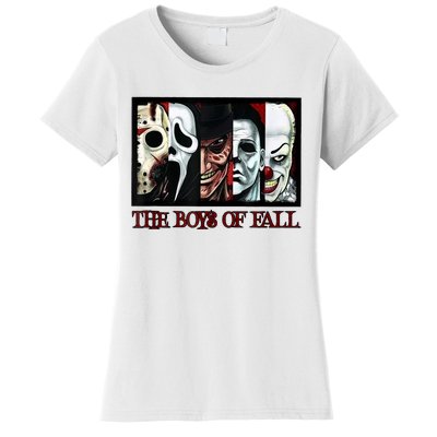 The Boyss Of Fall Horror Films Halloween Women's T-Shirt