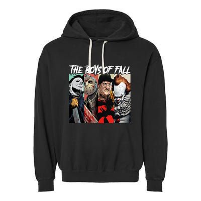The Boy Of Fall Michael Jason Freddy Pennywise Halloween Horror Character Garment-Dyed Fleece Hoodie