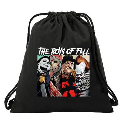 The Boy Of Fall Michael Jason Freddy Pennywise Halloween Horror Character Drawstring Bag