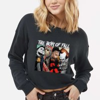 The Boy Of Fall Michael Jason Freddy Pennywise Halloween Horror Character Cropped Pullover Crew