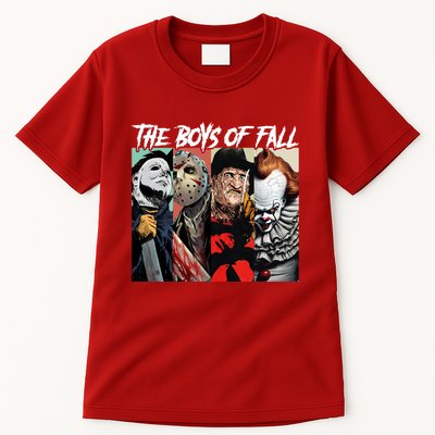The Boy Of Fall Michael Jason Freddy Pennywise Halloween Horror Character Tall T-Shirt