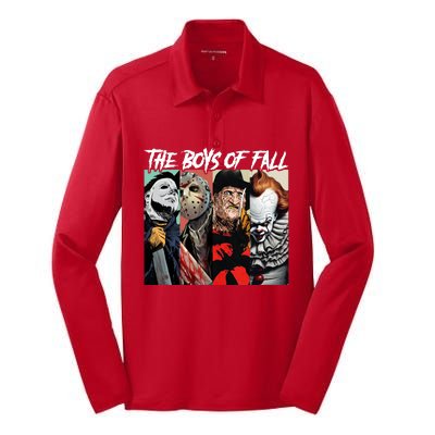 The Boy Of Fall Michael Jason Freddy Pennywise Halloween Horror Character Silk Touch Performance Long Sleeve Polo