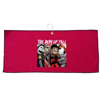 The Boy Of Fall Michael Jason Freddy Pennywise Halloween Horror Character Large Microfiber Waffle Golf Towel