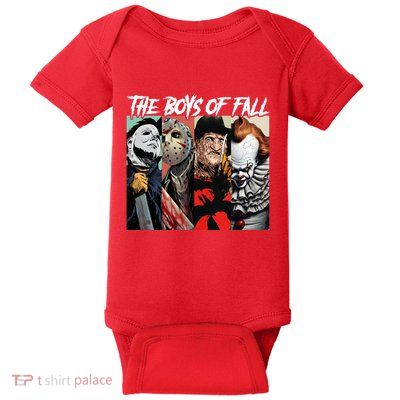 The Boy Of Fall Michael Jason Freddy Pennywise Halloween Horror Character Baby Bodysuit