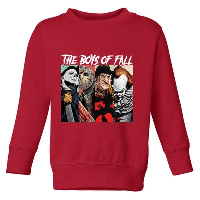 The Boy Of Fall Michael Jason Freddy Pennywise Halloween Horror Character Toddler Sweatshirt