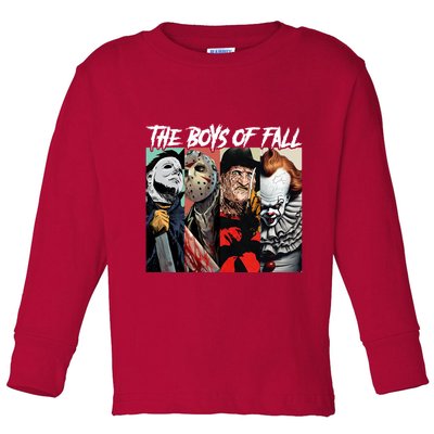 The Boy Of Fall Michael Jason Freddy Pennywise Halloween Horror Character Toddler Long Sleeve Shirt