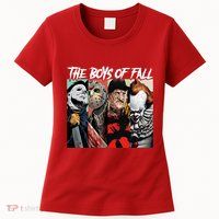 The Boy Of Fall Michael Jason Freddy Pennywise Halloween Horror Character Womens T-Shirt