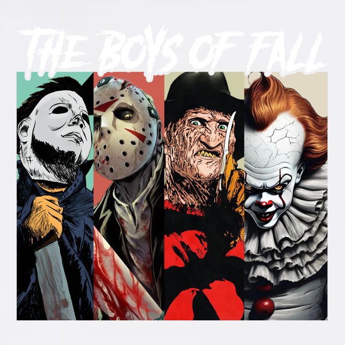The Boy Of Fall Michael Jason Freddy Pennywise Halloween Horror Character Garment-Dyed Sweatshirt