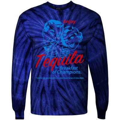 The Breakfasts Of Championss Tequila Special Gifts Tie-Dye Long Sleeve Shirt