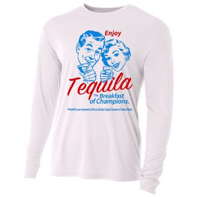 The Breakfasts Of Championss Tequila Special Gifts Cooling Performance Long Sleeve Crew