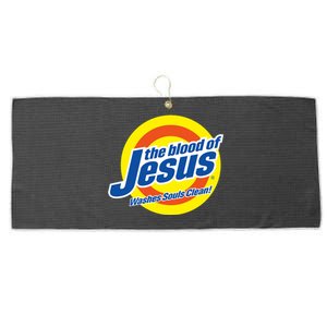 The Blood Of Jesus Washes Souls Clean Large Microfiber Waffle Golf Towel