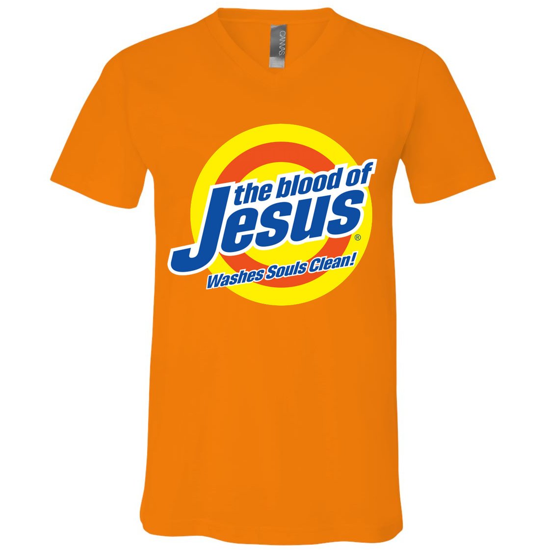The Blood Of Jesus Washes Souls Clean V-Neck T-Shirt