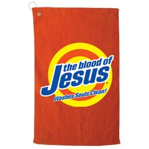 The Blood Of Jesus Washes Souls Clean Platinum Collection Golf Towel