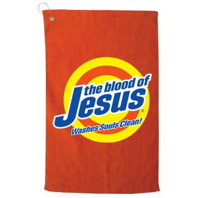 The Blood Of Jesus Washes Souls Clean Platinum Collection Golf Towel