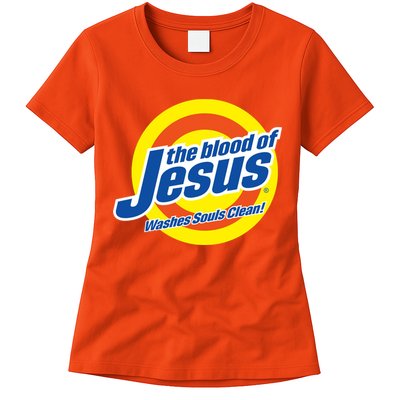 The Blood Of Jesus Washes Souls Clean Womens T-Shirt