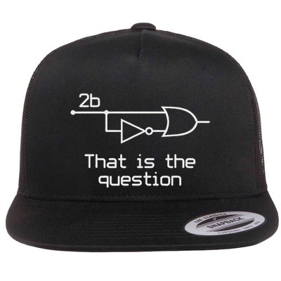 To Be Or Not To Be Electrical Engineer Circuit Gift Dark Flat Bill Trucker Hat