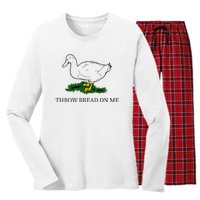 Throw Bread On Me Women's Long Sleeve Flannel Pajama Set 