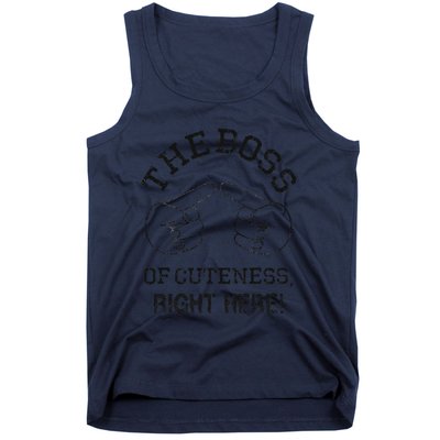 The Boss Of Cuteness Right Here! Funny Tits Joke Tank Top