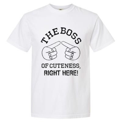 The Boss Of Cuteness Right Here! Funny Tits Joke Garment-Dyed Heavyweight T-Shirt