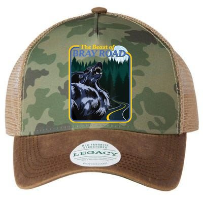 The Beast Of Bray Road Retro Wisconsin Dogman Cryptid Legacy Tie Dye Trucker Hat