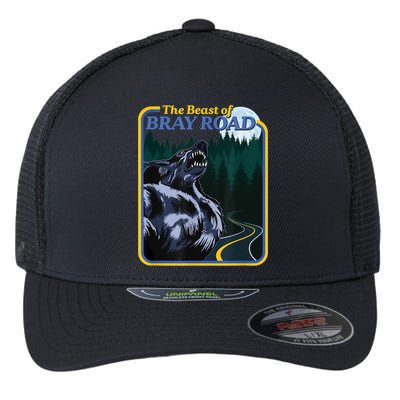 The Beast Of Bray Road Retro Wisconsin Dogman Cryptid Flexfit Unipanel Trucker Cap