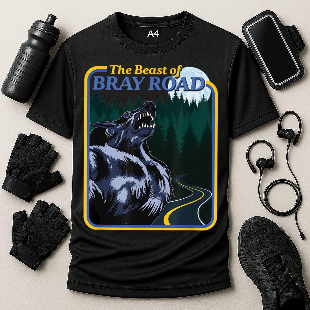 The Beast Of Bray Road Retro Wisconsin Dogman Cryptid Cooling Performance Crew T-Shirt
