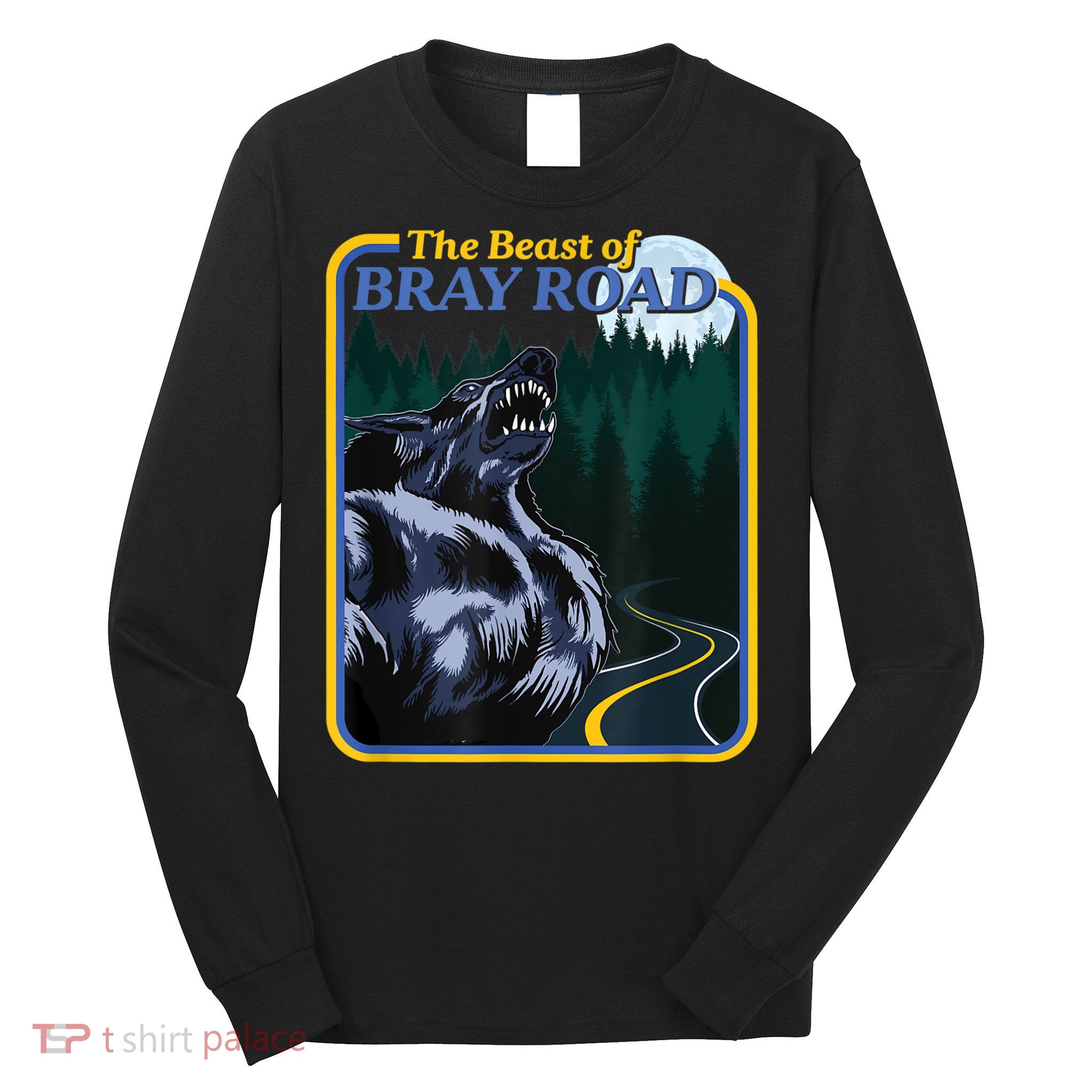 The Beast Of Bray Road Retro Wisconsin Dogman Cryptid Long Sleeve Shirt