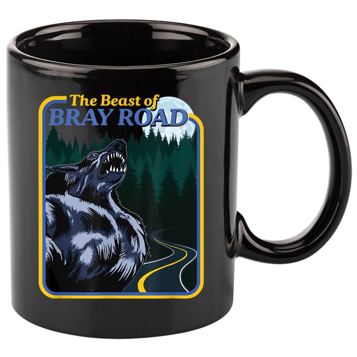 The Beast Of Bray Road Retro Wisconsin Dogman Cryptid 11oz C Handle Ceramic Mug