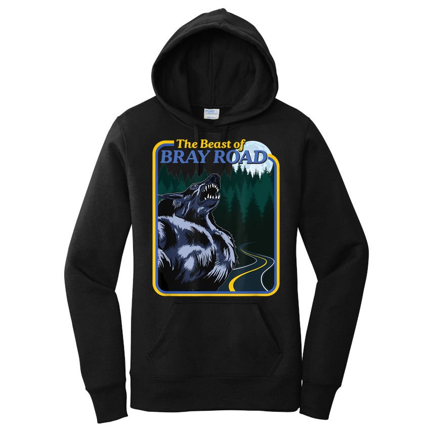 The Beast Of Bray Road Retro Wisconsin Dogman Cryptid Women's Pullover Hoodie