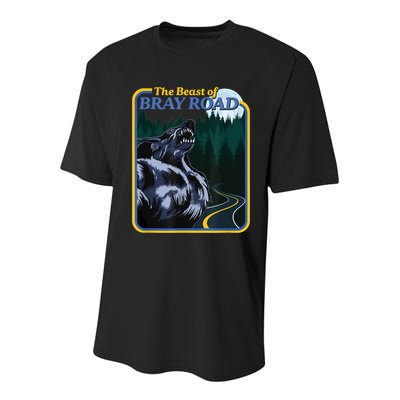 The Beast Of Bray Road Retro Wisconsin Dogman Cryptid Youth Performance Sprint T-Shirt