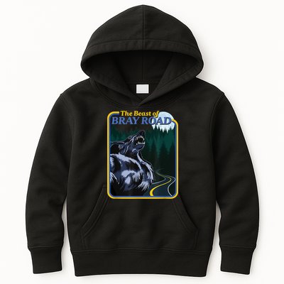 The Beast Of Bray Road Retro Wisconsin Dogman Cryptid Kids Hoodie