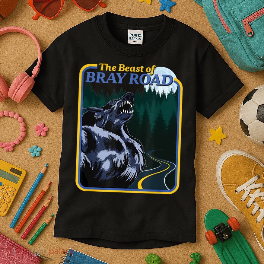 The Beast Of Bray Road Retro Wisconsin Dogman Cryptid Kids T-Shirt