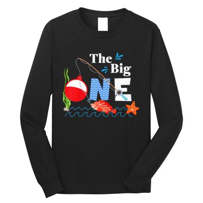 The Big One Year 1st First Birthday Little Fisherman  Long Sleeve Shirt