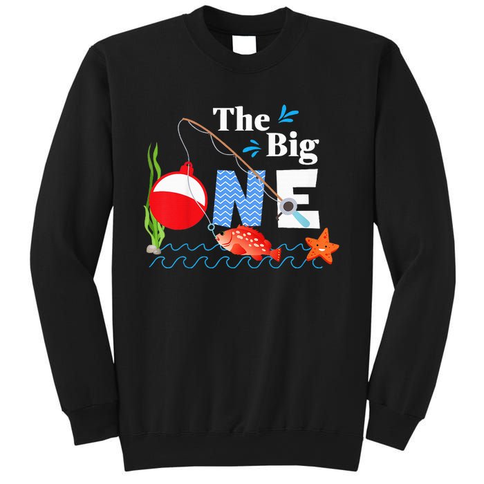 The Big One Year 1st First Birthday Little Fisherman  Sweatshirt