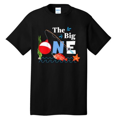 The Big One Year 1st First Birthday Little Fisherman  Tall T-Shirt