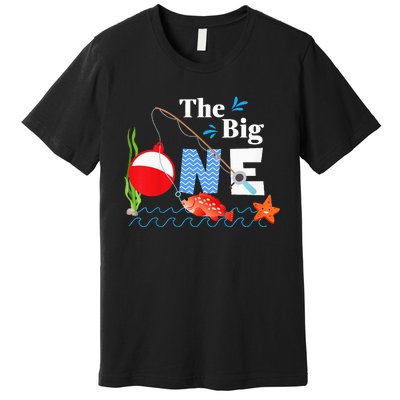 The Big One Year 1st First Birthday Little Fisherman  Premium T-Shirt