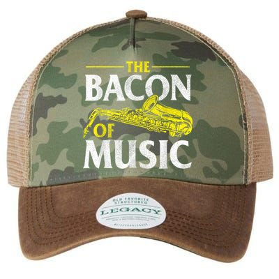 The Bacon Of Music Saxophone Player Saxophonist Jazz Legacy Tie Dye Trucker Hat