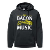 The Bacon Of Music Saxophone Player Saxophonist Jazz Performance Fleece Hoodie